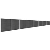  Set panela za ogradu WPC 1391 x 186 cm crni | shoptok.hr