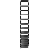 vidaXL Stojala za čevlje 2 kosa 10-stopenjska črna 33x33x174 cm | Shoptok.si