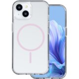 Onasi Silikonski ovitek ANTISHOCK z roza MagSafe za iPhone 16 - prozoren | Shoptok.si