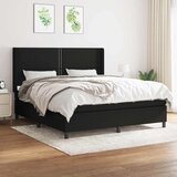  Krevet s oprugama i madracem crni 160x200 cm od tkanine | shoptok.hr