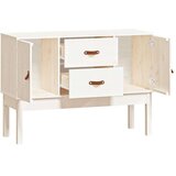 vidaXL Komoda bela 110x40x78 cm trdna borovina | Shoptok.si