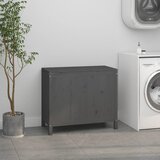  Kutija za rublje siva 88,5 x 44 x 76 cm od masivne borovine | shoptok.hr