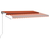  Tenda na ručno uvlačenje LED 450 x 300 cm narančasto-smeđa | shoptok.hr
