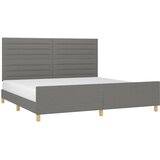  Okvir za krevet bez madraca tamnosivi 200x200 cm od tkanine | shoptok.hr