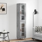The Living Store Visoka omara betonsko siva 34,5x34x180 cm inženirski les - Visoka Omarica, (21430956) Cene