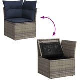  Vrtna sedežna garnitura z blazino 6 pcs Siva Poly ratan, (5000021800) | Shoptok.si