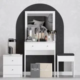white make-up table
