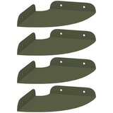  Lebdeća polica s policom 4 pcs Maslinasto zelena 15 x 15 x 2 cm | Eponuda.com