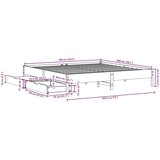  Okvir kreveta bez madraca bijeli 180x200 cm od masivne borovine | shoptok.hr