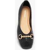 Resti Black women's openwork ballerinas with gold ornament Serilla- Footwear | Shoptok.si
