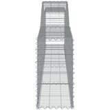  Obokana gabionska košara 8 kosov 400x30x60/80cm cinkano železo | Shoptok.si