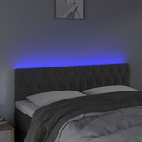  LED uzglavlje tamnosivo 160x7x78/88 cm baršunasto | Eponuda.com