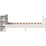  Krevet s regalom za knjige bez madraca bijeli 90x190cm borovina | shoptok.hr
