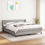  Box spring postelja z vzmetnico svetlo siva 180x200 cm blago, (20900903) Cene