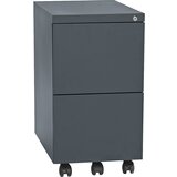 eurokraft basic Pomični predalnik, jeklo, 2 obešalna dela za mape, globina 590 mm, bazaltno siva | Shoptok.si