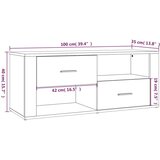 TV ormarić boja hrasta sonome 100x35x40 cm konstruirano drvo | shoptok.hr