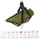 vidaXL Vodootporni reflektirajući kaput s pojasom za pse zeleni 2XL | shoptok.hr