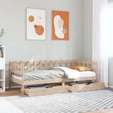  Dnevni krevet s ladicama bez madraca 90 x 190 cm masivno drvo | Eponuda.com