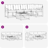  Set vanjskih sofa 6 kom. Prirodna i svijetlo siva | shoptok.hr