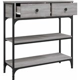  Konzolni stol siva boja hrasta 72,5x25x75 cm konstruirano drvo | shoptok.hr