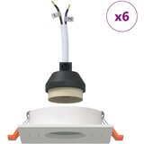 vidaXL ugradne svjetiljke 6 kom Kvadratne GU10 Bijela 91x91 mm Cijene