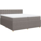 vidaXL Krevet s oprugama i madracem smeđesivi 200x200 cm od tkanine Cijene