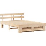  Krevetna konstrukcija Smeđa 140 x 200 cm Čvrsto borovo drvo | Eponuda.com