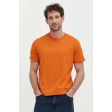 G-star Raw Bombažna kratka majica moški, oranžna barva