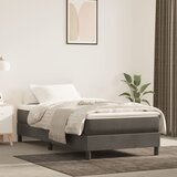  Madrac s oprugama srednje tvrdoće tamnosivi 120x190x20 cm baršunasti | shoptok.hr