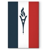  Slika - Torch Against the Backdrop of the French Flag 60x90 Akustična | shoptok.hr
