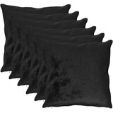  Presvlaka za jastuk 6 pcs HEERLEN Crna 60 x 60 cm Flanel | shoptok.hr
