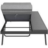 Bessagi Garden Vrtni Ležalnik Avolina, Z Blazino, Temno Siva | Shoptok.si