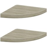  Plutajuće kutne police 2 kom boja hrasta 35 x 35 x 3,8 cm MDF | shoptok.hr