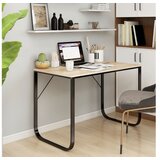  Računalniška miza črna in hrast 110x60x73 cm iverna plošča | Shoptok.si