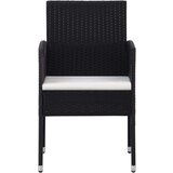  5-dijelni vrtni blagovaonski set od poliratana crni | shoptok.hr