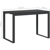  Stol za računalo crni 110 x 60 x 73 cm od iverice | shoptok.hr
