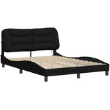  Okvir kreveta s LED-om bez madraca Hvar crni 140x200 cm od tkanine | shoptok.hr
