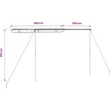Tenda za kamp-prikolicu i karavan 3,6 x 2,5 x 2,15 m bež | shoptok.hr