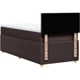  Krevet s oprugama i madracem tamnosmeđi 80x200 cm od tkanine | shoptok.hr
