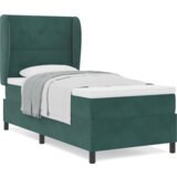  Postelja s vzmetnico Temno zelena 100x200 cm Žamet, (22051060) | Shoptok.si