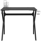  Igraći stol s nogama u oblika slova K crni 90 x 60 x 75 cm | Eponuda.com
