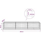  Gabion s žicom debljine 3 5 mm i mrežom 10x10 cm 300x100x50 cm - 100 cm 50 cm 300 cm | shoptok.hr