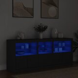  The Living Store Komoda z LED lučkami črna 162x37x67 cm - Komoda, (21457063) Cene