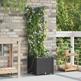 vidaXL Vrtlarska sadilica Crna Plastika 40 x 40 x 142 cm Sadilice Cijene