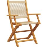  3-dijelni bistro set od polipropilen i masivnog drva bež | shoptok.hr