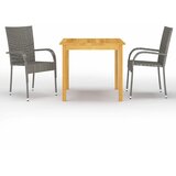  3-dijelni vrtni blagovaonski set sivi Siva | Shoptok.si