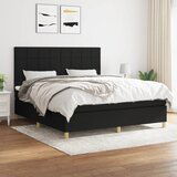 The Living Store Box spring postelja z vzmetnico črna 160x200 cm blago - Box Spring Postelja, (21437729) Cene