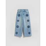 Reserved Wide leg traperice s vezom - plava | shoptok.hr