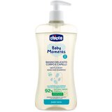 Chicco Baby Moments nježni šampon za djecu za kosu i tijelo 500 ml Cijene