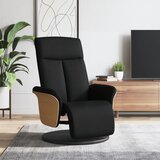 Naslonjač od tkanine s osloncem za noge crni | shoptok.hr